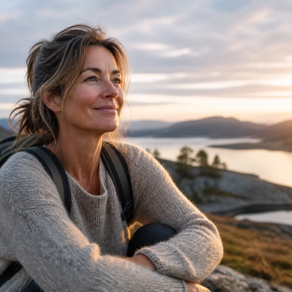 Kvinna i naturen